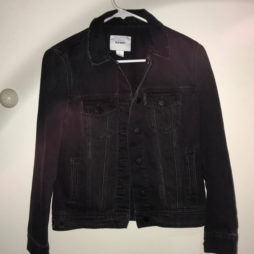 Black denim jacket